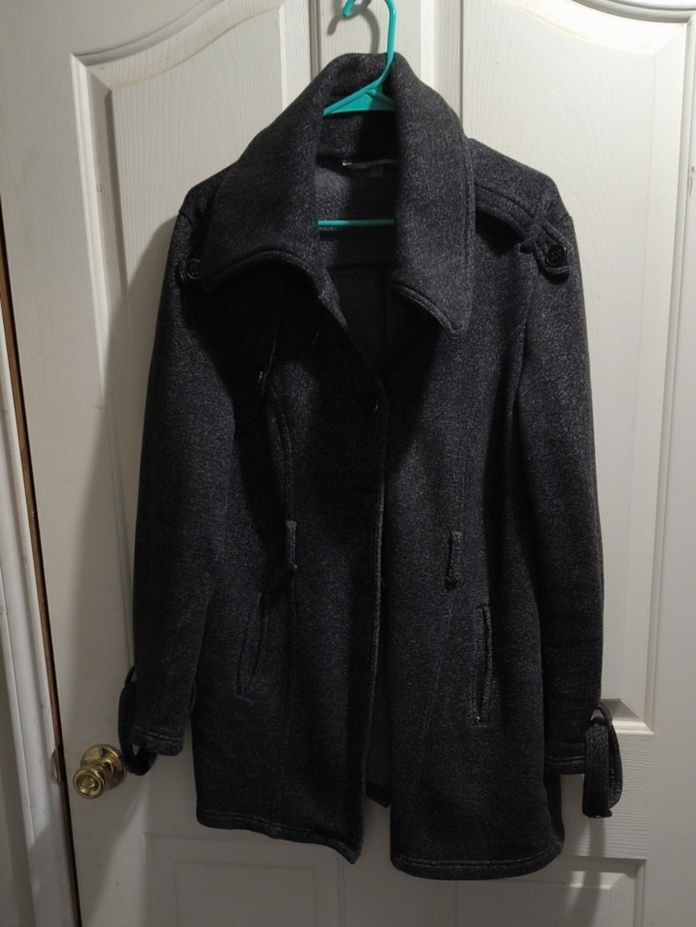 Valerie Stevens Black and Heather Gray Knit Cardigan